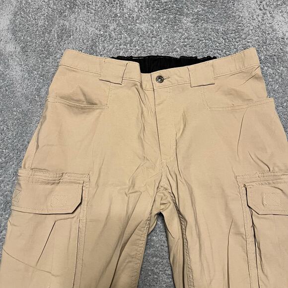 Duluth Trading Pants Mens Large DuluthFlex Dry On The Fly Cargo Light Brown - Picture 2 of 11